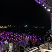 Indie rock band Razorlight playing to the audience at Heveningham Hall fireworks