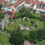 Bungay Castle is not easily visible from the town centre, despite its size