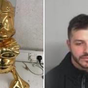 Aldo Alushi, 29, smuggled cocaine into the UK inside a golden duck statue