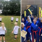 Left: Active Week at West Row Academy Right: Englands Karate school run classes in Bury St Edmunds and Stowmarket