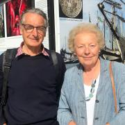 Stuart and Pat Grimwade, who have produced the Celebrating Maritime Ipswich exhibition on the Cornhill