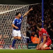 Macauley Bonne celebrates after scoring.