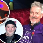 Stephen Fry and Johnny Vegas (inset) have joined Griff Rhys Jones' Ipswich show