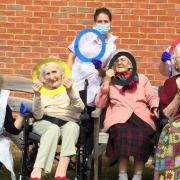 Mills Meadow residents in Framlingham celebrate the Tokyo Olympics