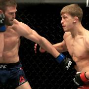 Arnold Allen, right, is unbeaten in the UFC and ranked 12th in the world featherweight rankings. He hopes to fight Jeremy Stephens next Picture: PA SPORT