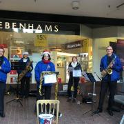 The Ipswich Hospital Band have continued to play for shoppers this year