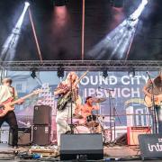 Swimsuit Competition performing on the Cornhill for Sound City Ipswich 2019. Picture: PHILIP CHARLES