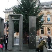 The Four Gateways artwork has been installed on the Ipswich Cornhill. Picture: PAUL GEATER