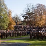 Thousands of people turned out for the Remembrance Day service in Christchurch Park   Picture: SARAH LUCY BROWN