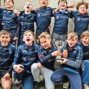 Woodbridge Rugby Club's Under 10 side won the Prima Cup Bowl at Welford Road. Picture: SIMON BALLARD