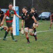 Harrison Pickett runs in a Colchester try in their 54-17 win at Luton. Picture: MAGGIE WHITEMAN