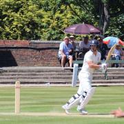 Suffolk all-rounder Tom Rash batting last season against Staffordshire at West Bromwich Dartmouth, where Suffolk suffered their only three-day defeat of the campaign. Picture: NICK GARNHAM