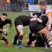 Brett Cutbush distributes the ball for Colchester. Picture: COLCHESTER RFC