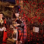 Piper Tricia Drawbridge with Sudbury mayor Sue Ayres Picture: ANDREW LONGHURST