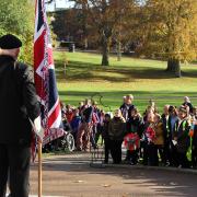 School children turn out for a special Remembrance Service in Christchurch Park organised by Royal British Legion  Picture: PAUL NIXON