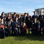 Students from Newmarket Academy at the Rowley Mile racecourse Picture: CUBIQ