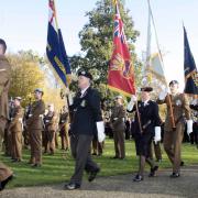 Ipswich Remembrance Sunday service at the War Memorial,Christchurch Park in 2017. Picture:NIGE BROWN.