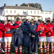 St Joseph's College players huddle before a game. Picture: MARK COVENTRY