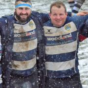 Chelmsford Rugby Club players celebrate their win over Ipswich. Picture: CRFC