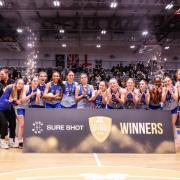 Ipswich Basketball Club players celebrate winning the U18 Women's National Cup Final