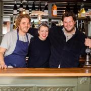 Harry Mckenzie, Cassidy Hughes and Will Orrock of The Greyhound in Pettistree