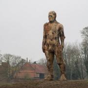 The famous Yoxford statue near to the A12