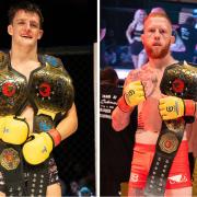 Tommy Brunning, left, and Ollie Sarwa both won titles at Cage Warriors Academy South East 32 in Colchester