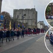 A parade was held in Bury St Edmunds town centre this weekend to mark Remembrance Sunday