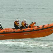 Two dogs and their owner were rescued from the sea off Walberswick Beach last week