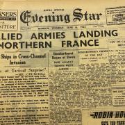 The front page of the then-Evening Star from June 6, 1944, shared the news: Allied Armies Landing in Northern France.