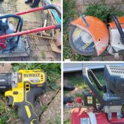 Two people have been arrested after dozens of stolen tools were recovered by Suffolk Police.