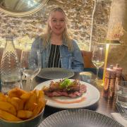 Food reviewer Charlotte Bond tried the Angel Hotel's underground vaults for their special steak night.