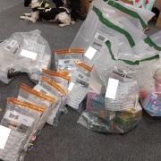 A large number of illegal products were seized in a raid of a Suffolk convenience store