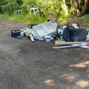 The rubbish was spotted on Monday morning