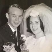 Ted and Sylvia Rigden at their wedding in 1964