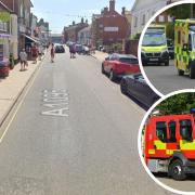 An ambulance and three fire crews attended a medical emergency in a Suffolk town this week