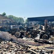 A huge fire broke out at Mildenhall stadium earlier this week