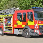 A fire crew from Bury St Edmunds were attending a tree that was 'well alight'