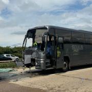 There were long delays on the A11 following a crash