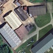 An aerial view of Elmsett Airfield, near Hadleigh