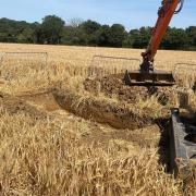 An area had been dug up and flattened during the works