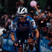 Julian Alaphilippe on the way to a stage win in the Giro d'Italia