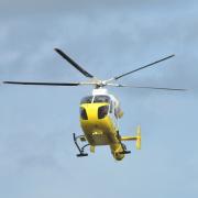 An air ambulance attended a crash in Ringshall