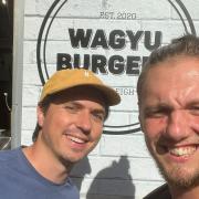 Inbetweeners star Jo Thomas paid a visit to Suffolk business, Wagyu Burgers and Street Food