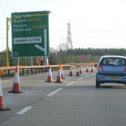 Drivers are being warned of delays as several slip roads on the A14 will be closed.