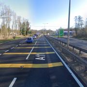 Part of the A11 is closed following a crash