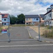 The homes have not been finished and are fenced