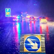 Drivers are being warned as the A11 has become flooded after torrential rain