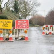 A water main was struck during repairs to the road