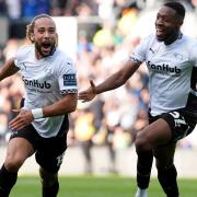 Marcus Harness scored his first goal for Derby County.